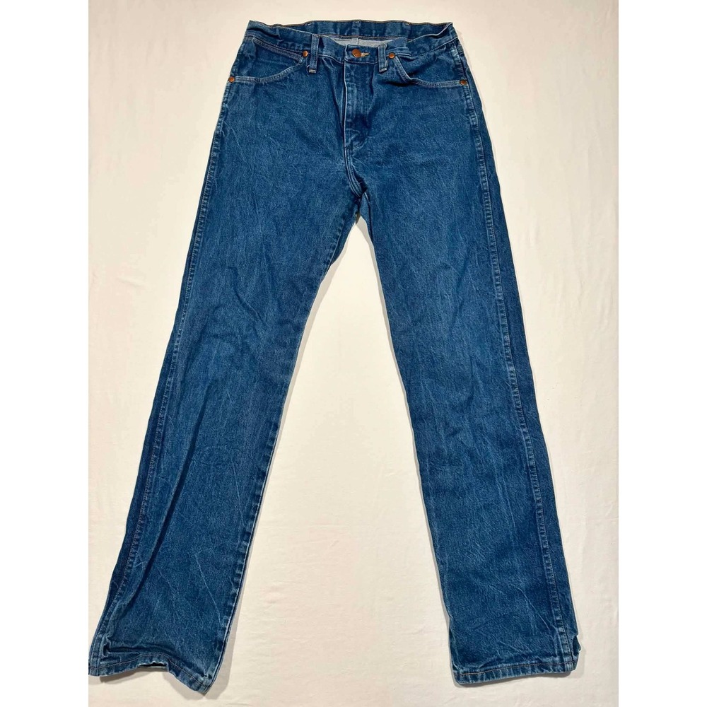 Wrangler 13MWZ Cowboy Cut Original Fit Jeans Mens 33x34 Blue Denim Straight Leg